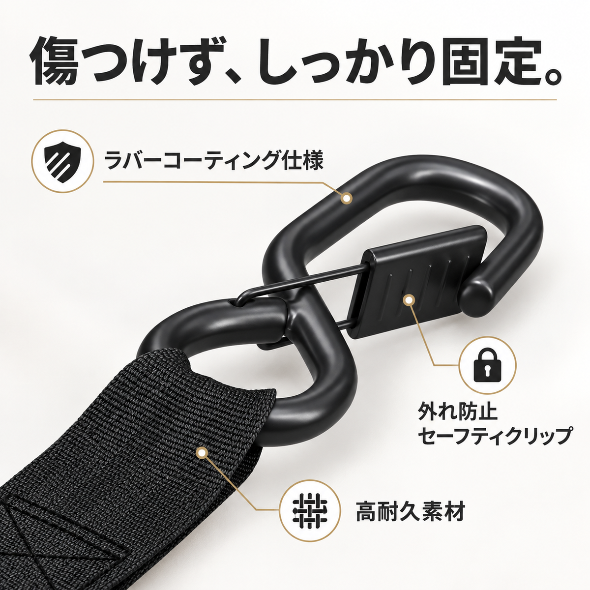 【幅5cm×4個セット】自動巻きラチェットベルト